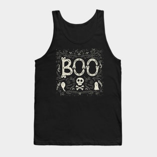 Halloween Ghost Doodle Tank Top